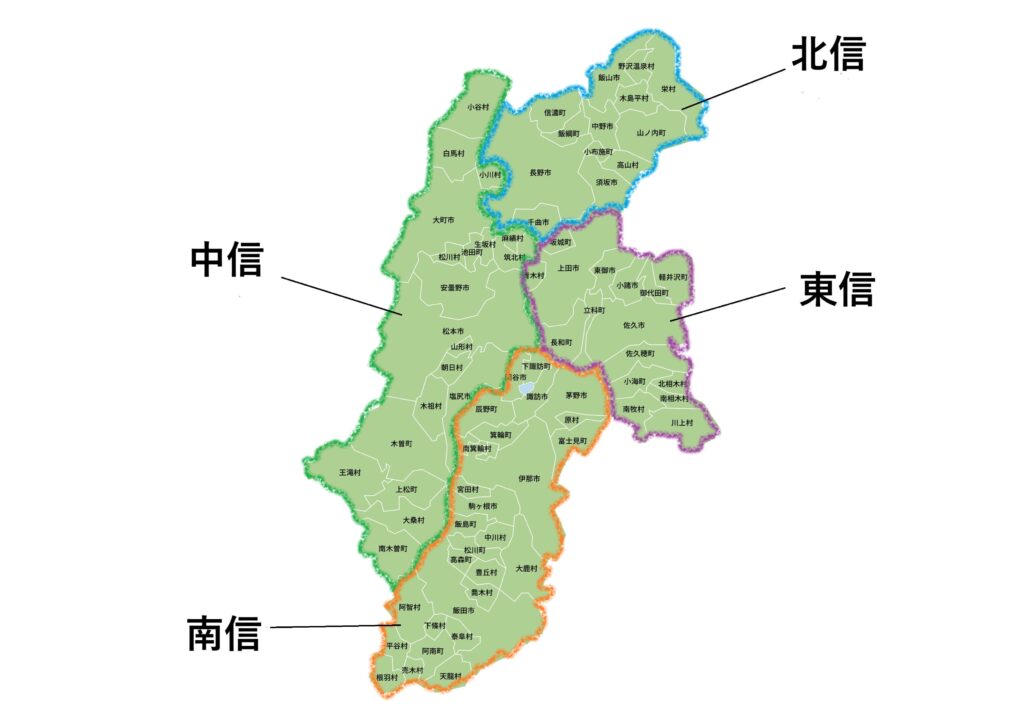 長野県の地図